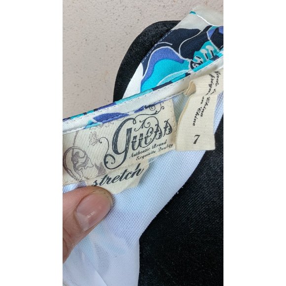 💜Guess Silk Floral Dress with Convertible Tie-Waist - Picture 8 of 9